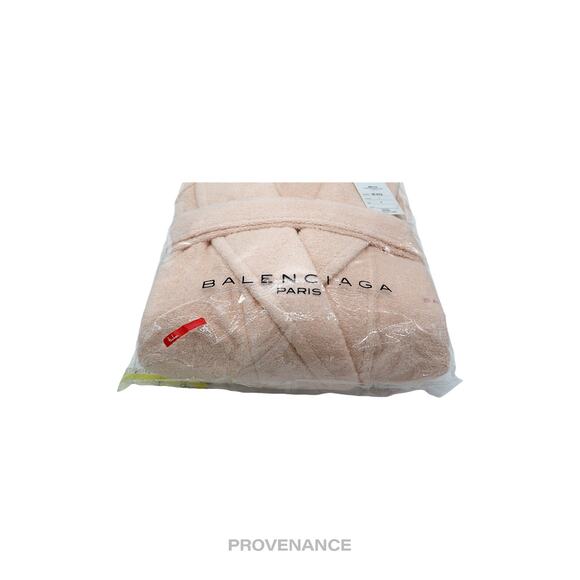 🔴 Balenciaga Embroidered Logo Robe - Peach Terry - Picture 5 of 9